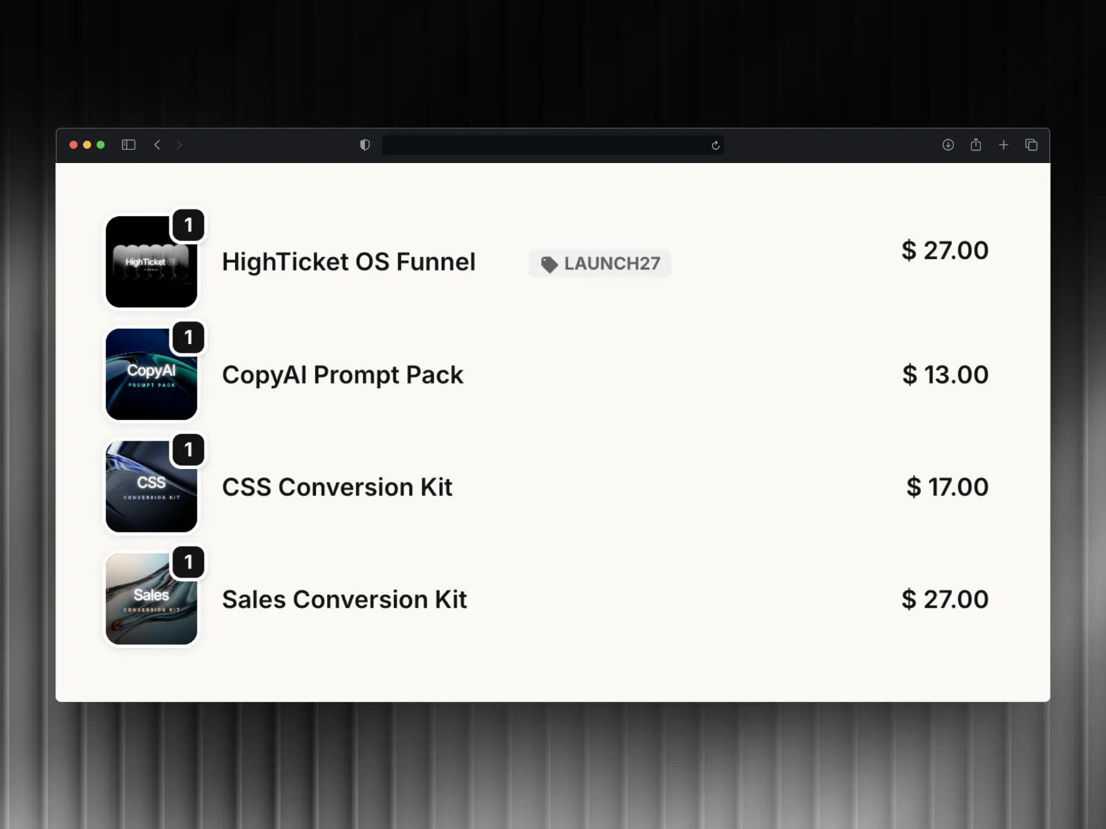 Shopify-Style Order Summary